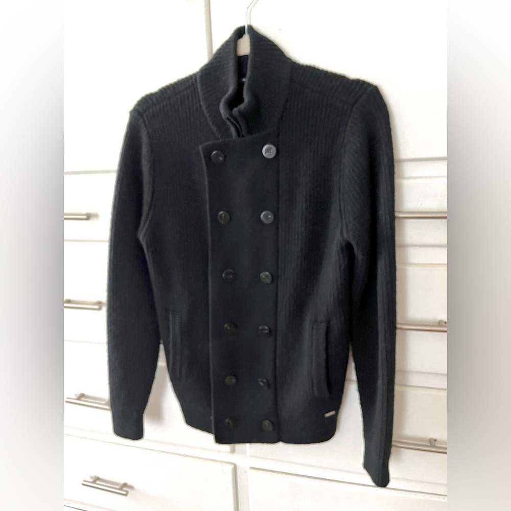 Marciano mens sweater jacket in black size medium